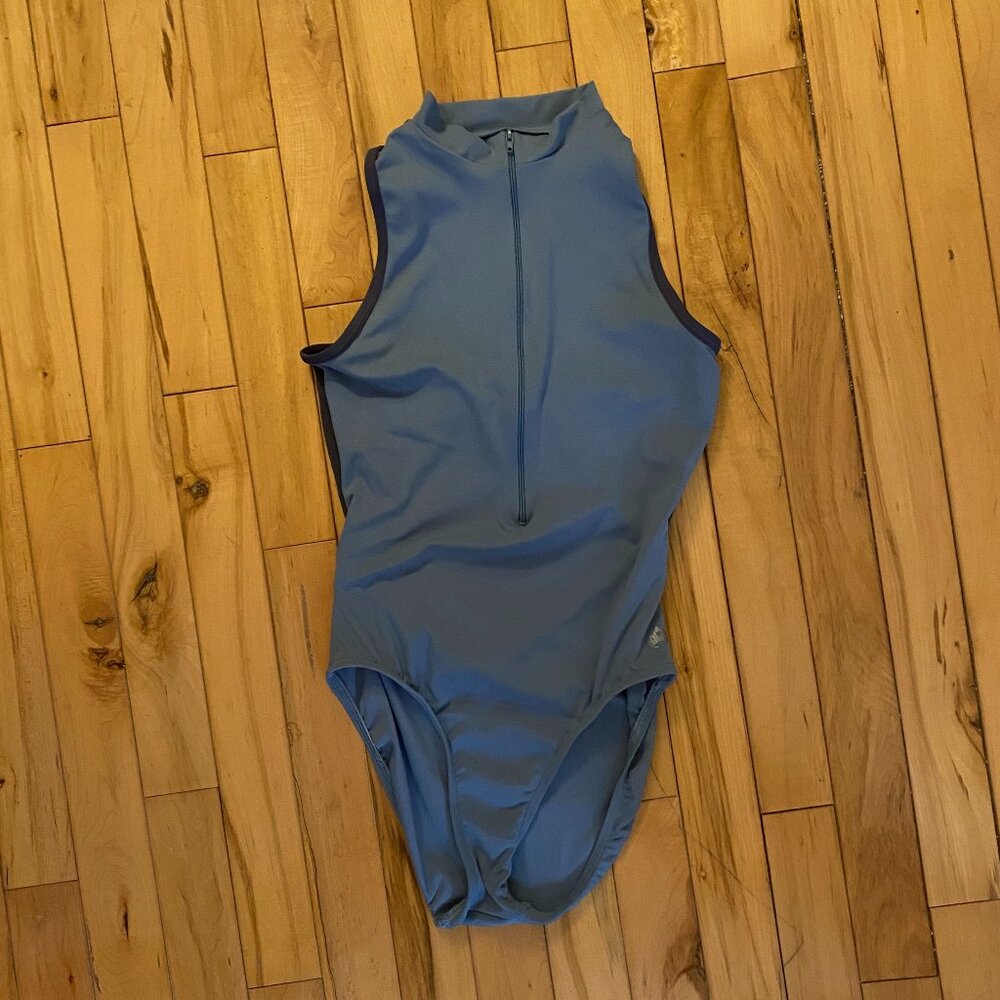 Light blue zip-up Mariia leotard